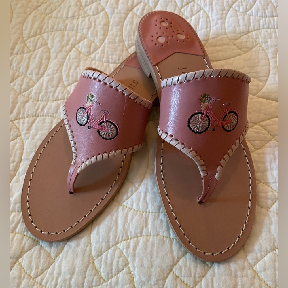 New Jack Rogers Slip on Thong Sandals, Pink, Size 7